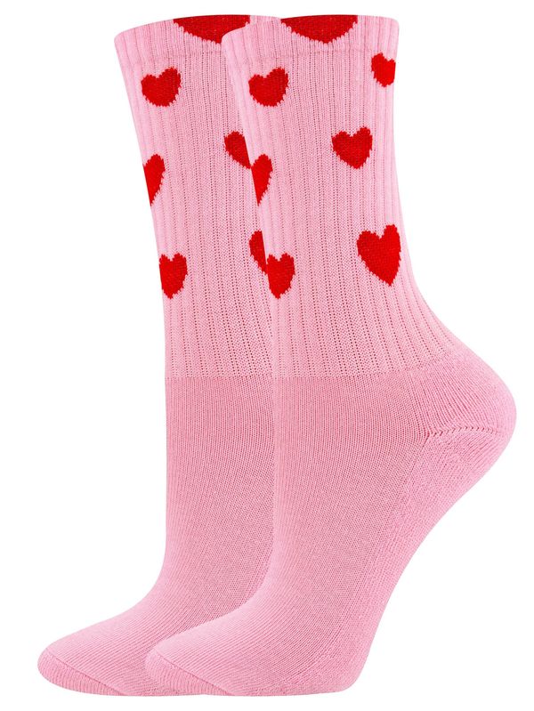 EWERS EWERS Čarape 'Hearts'  roza / crvena ljubičasta