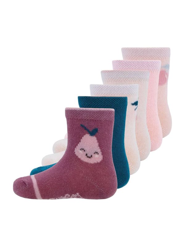 EWERS EWERS Čarape 'Obst'  tamno zelena / miks boja / roza / ružičasto crvena