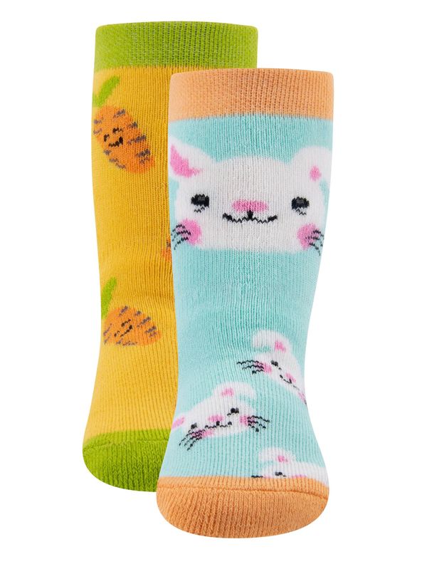 EWERS EWERS Čarape  pastelno plava / tamo žuta / svijetlozelena / crna