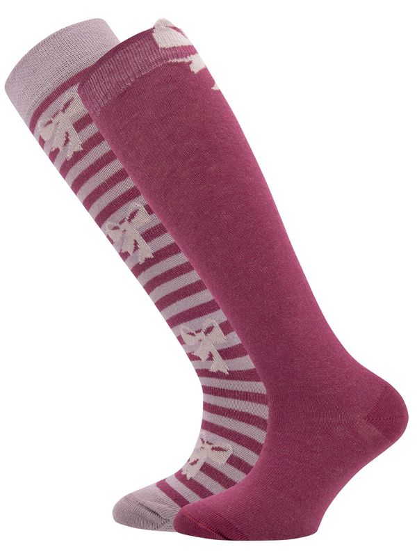 EWERS EWERS Čarape  prljavo roza / klasično crvena