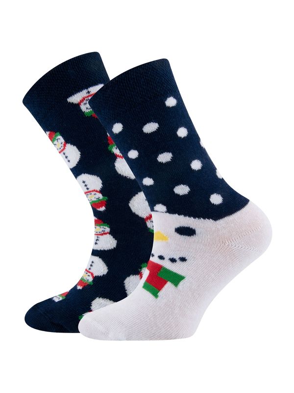 EWERS EWERS Čarape 'Schneemann'  mornarsko plava / žuta / zelena / crvena / crna / bijela