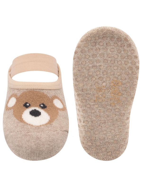 EWERS EWERS Čarape 'Teddy'  tamno bež / bež melange / prljavo bijela