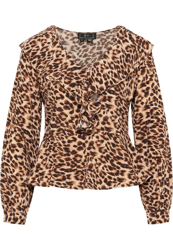 faina faina Bluza  smeđa / svijetlosmeđa