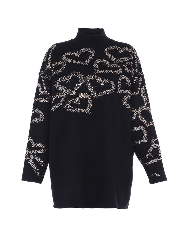 faina faina Pulover  crna / srebro