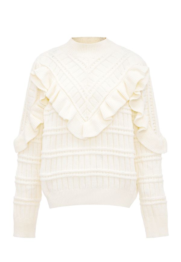 faina faina Pulover  vuneno bijela