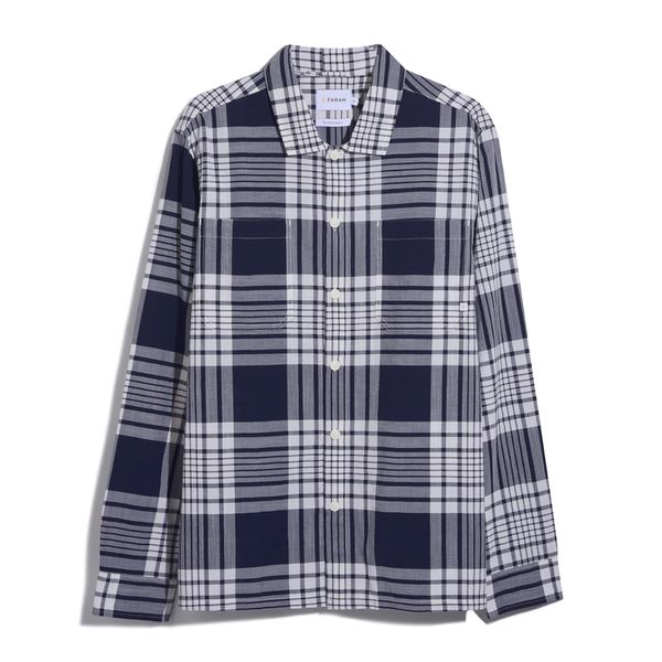 FARAH FARAH Košulja  noćno plava / prljavo bijela