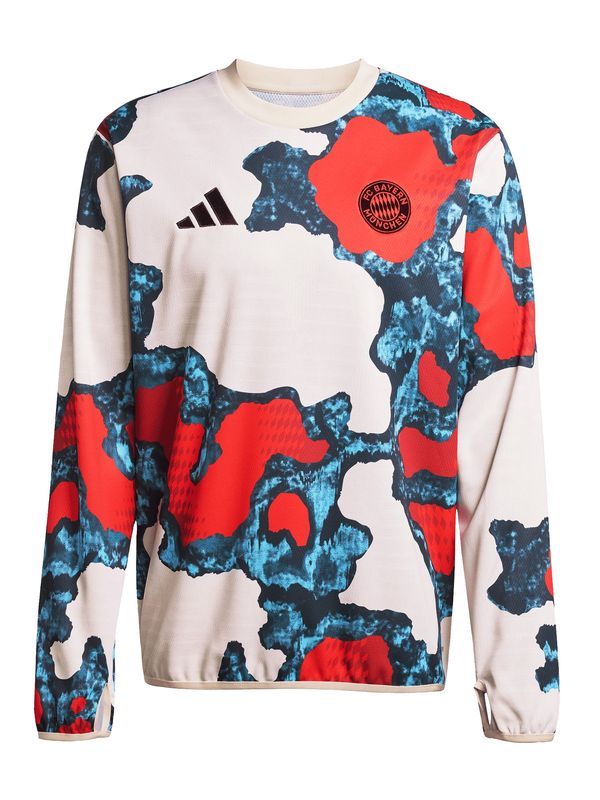 FC BAYERN MÜNCHEN FC BAYERN MÜNCHEN Sportska sweater majica 'Pre-Match Warmtop 24-25'  mornarsko plava / azur / svijetlo crvena / prljavo bijela