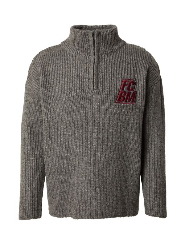 FCBM FCBM Pulover 'Carl'  siva melange / trešnja crvena