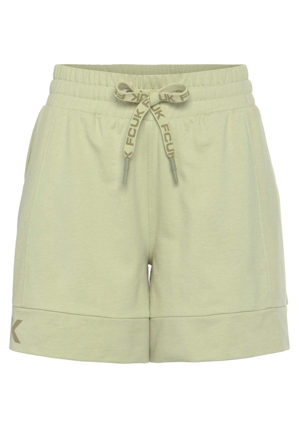 FCUK FCUK Hlače  zelena / tamno zelena