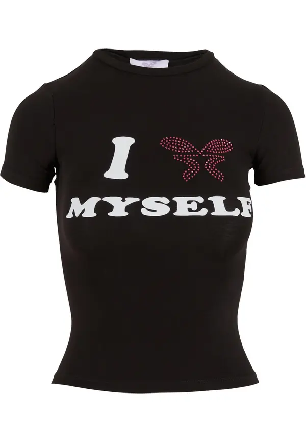 Felicious Felicious Majica 'Love Yourself'  magenta / crna / bijela