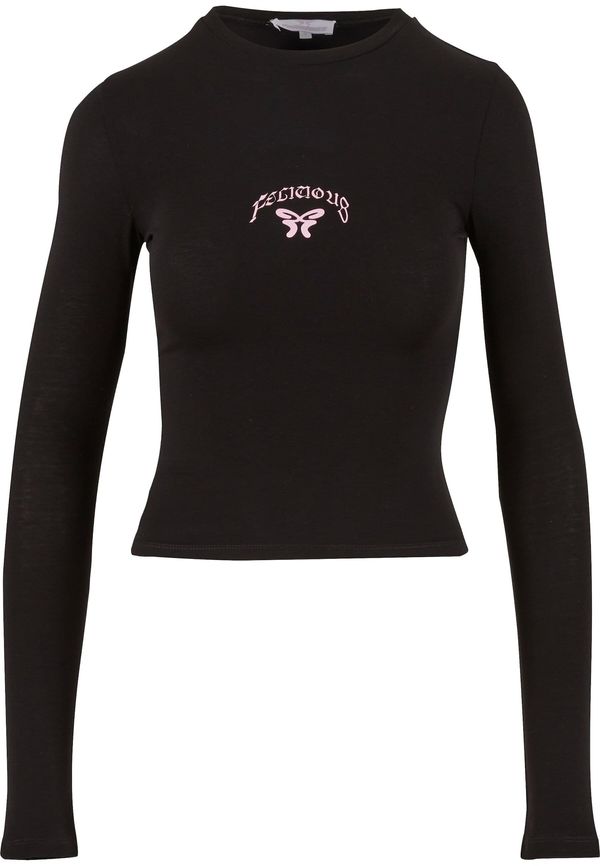 Felicious Felicious Majica  prljavo roza / crna