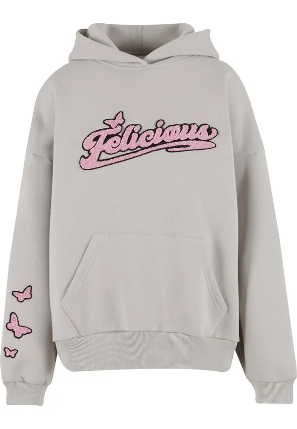 Felicious Felicious Sweater majica  kameno siva / roza / crna