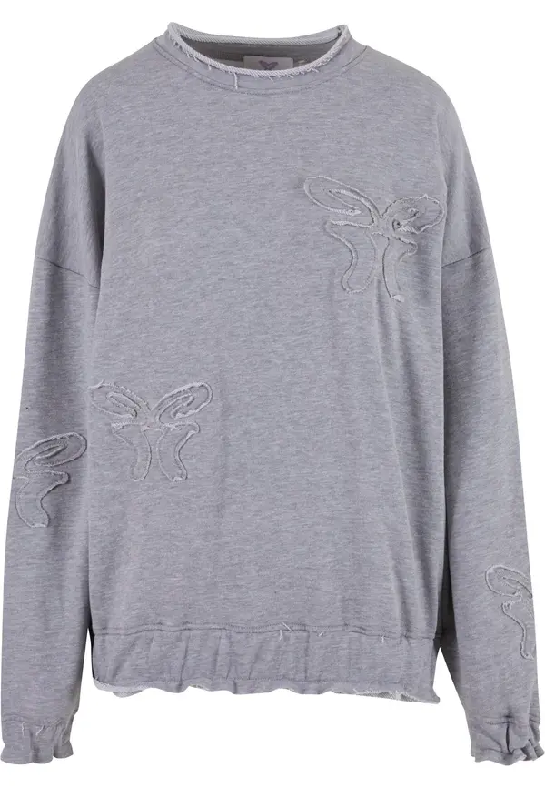 Felicious Felicious Sweater majica  siva melange