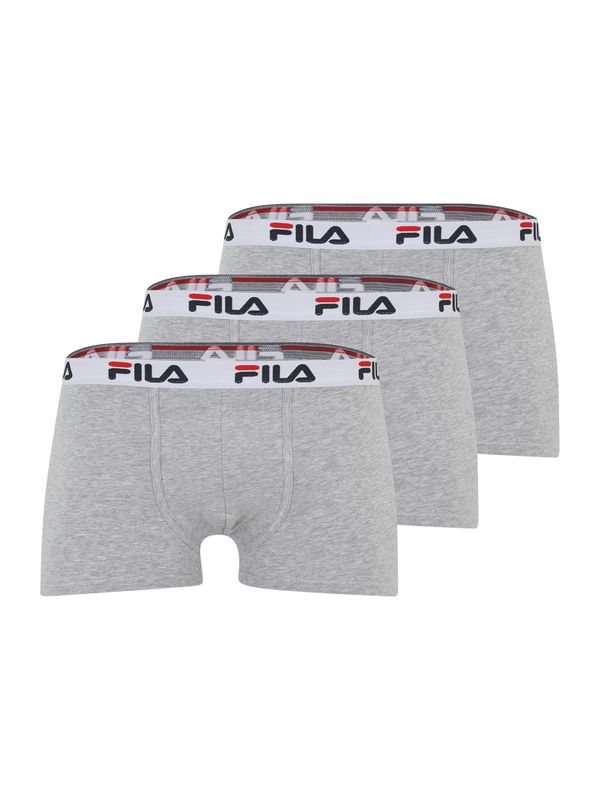 FILA FILA Bokserice  svijetlosiva / siva melange / krvavo crvena / crna