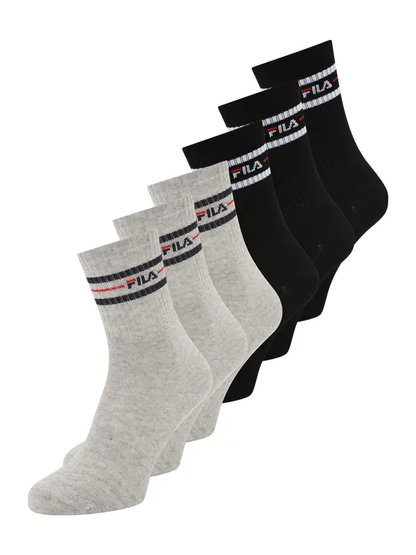 FILA FILA Čarape  mornarsko plava / siva melange / crvena / bijela