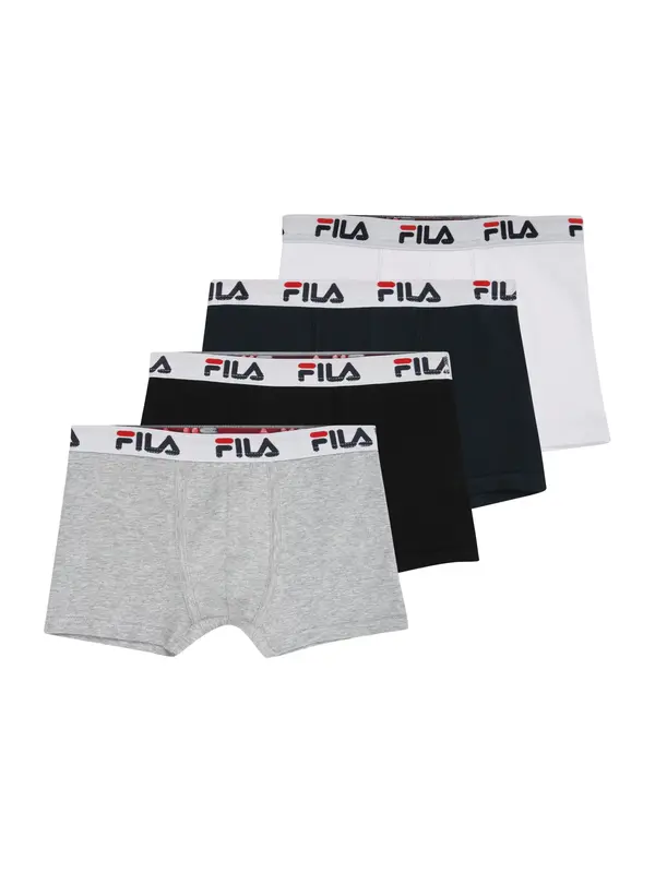 FILA FILA Gaće  siva melange / svijetlo crvena / crna / bijela