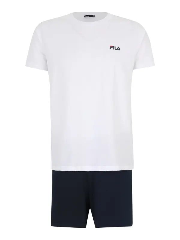 FILA FILA Kratka pidžama  crna / bijela