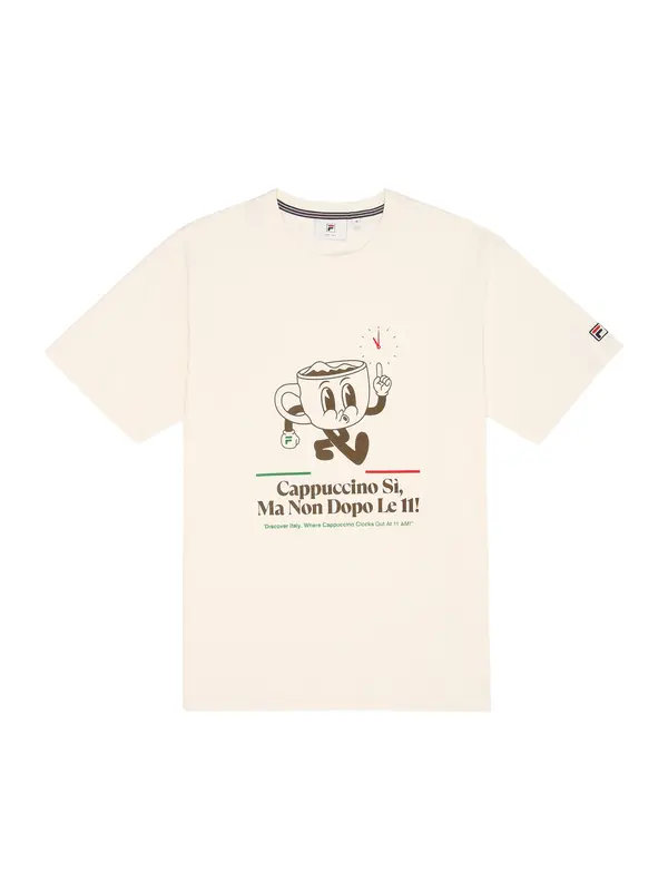 FILA FILA Majica 'Navigli Caffé'  tamno smeđa / zelena / crvena / bijela