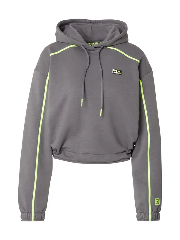 FILA FILA Sportska sweater majica 'C64'  tamo siva / svijetlozelena / crna / bijela