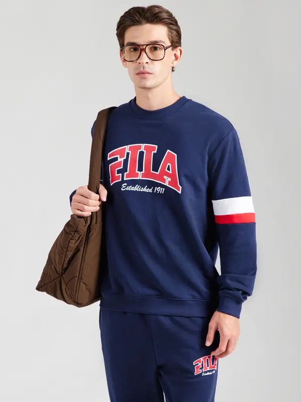 FILA FILA Sportska sweater majica 'LENDELEDE'  tamno plava / crvena / bijela