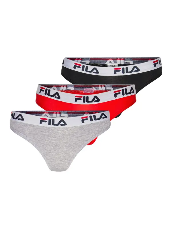 FILA FILA Tanga gaćice  siva melange / crvena / crna / prljavo bijela