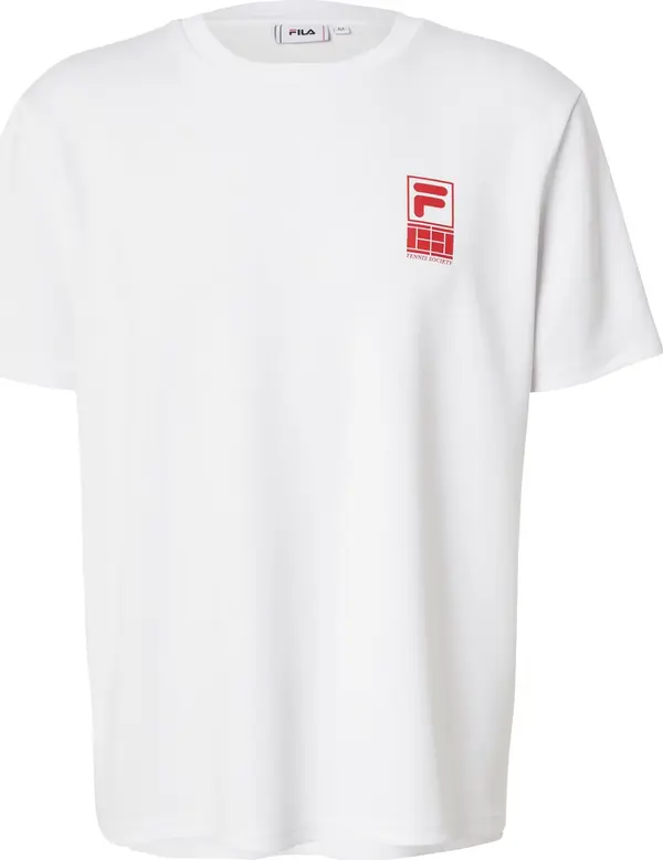 FILA FILA Tehnička sportska majica 'LENNIK'  crvena / prljavo bijela