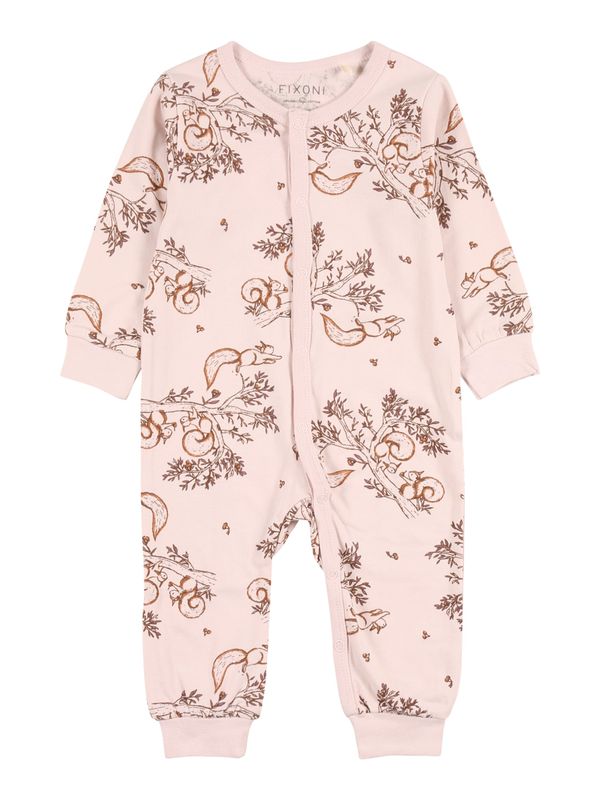 Fixoni Fixoni Pidžama set  smeđa / karamela / maslinasta / pastelno ljubičasta