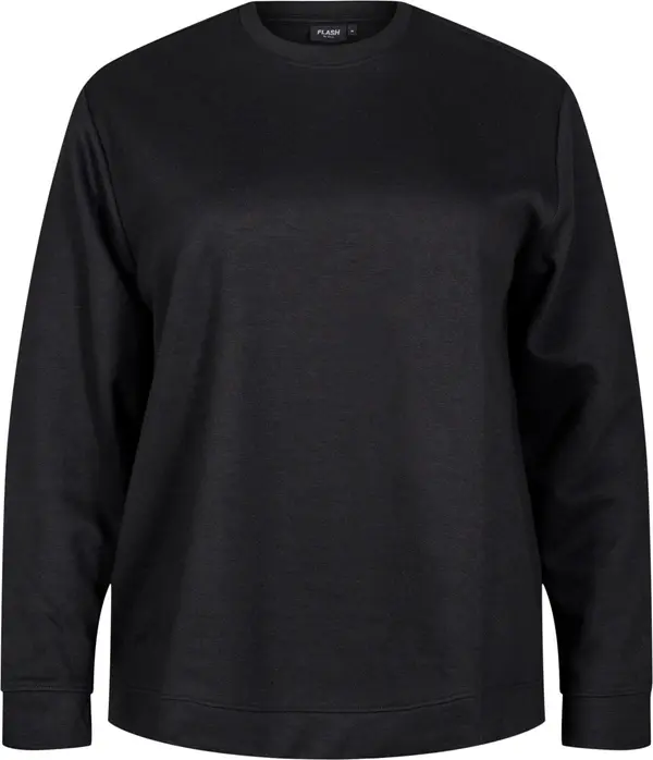 Flash by Zizzi Flash by Zizzi Sweater majica 'Vigga'  crna