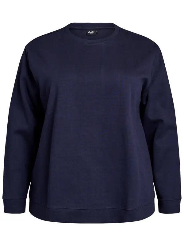 Flash by Zizzi Flash by Zizzi Sweater majica 'Vigga'  mornarsko plava
