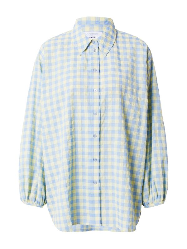 florence by mills exclusive for ABOUT YOU florence by mills exclusive for ABOUT YOU Bluza 'Gingham'  plava / neonsko zelena
