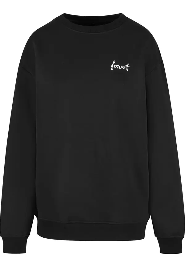 Forvert Forvert Sweater majica 'Crewn. Carlsbad'  crna / bijela