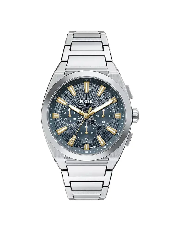 FOSSIL FOSSIL Analogni sat 'Everett'  crna / srebro