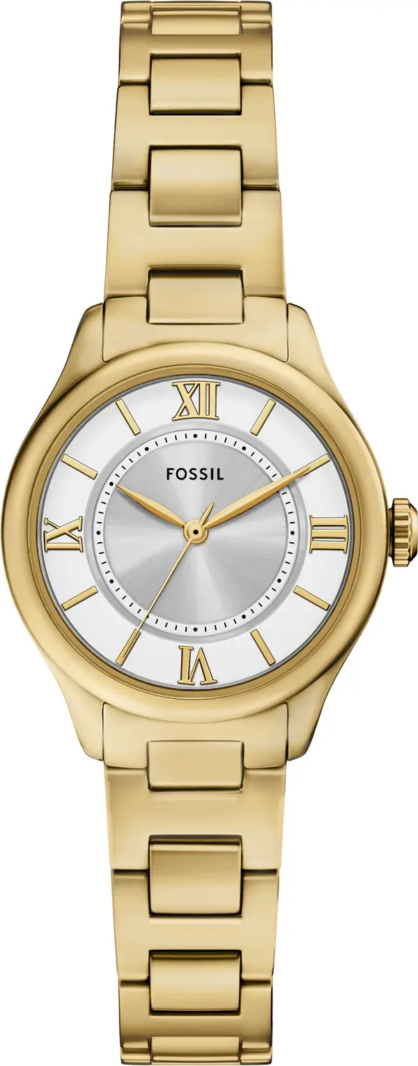 FOSSIL FOSSIL Analogni sat 'GILMORE'  zlatna / srebro / bijela