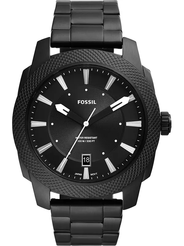 FOSSIL FOSSIL Analogni sat 'Machine'  crna / srebro