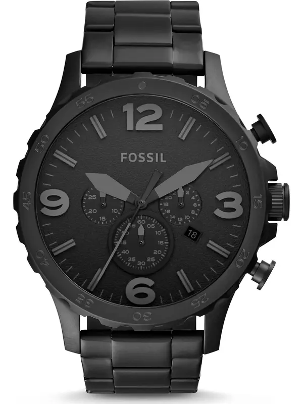 FOSSIL FOSSIL Analogni sat 'Nate'  crna