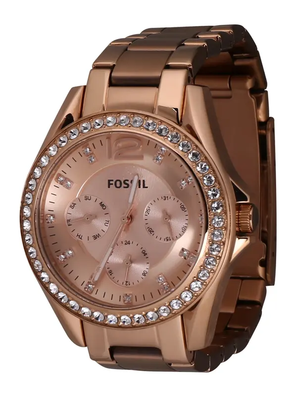 FOSSIL FOSSIL Analogni sat 'Riley'  rozo zlatna