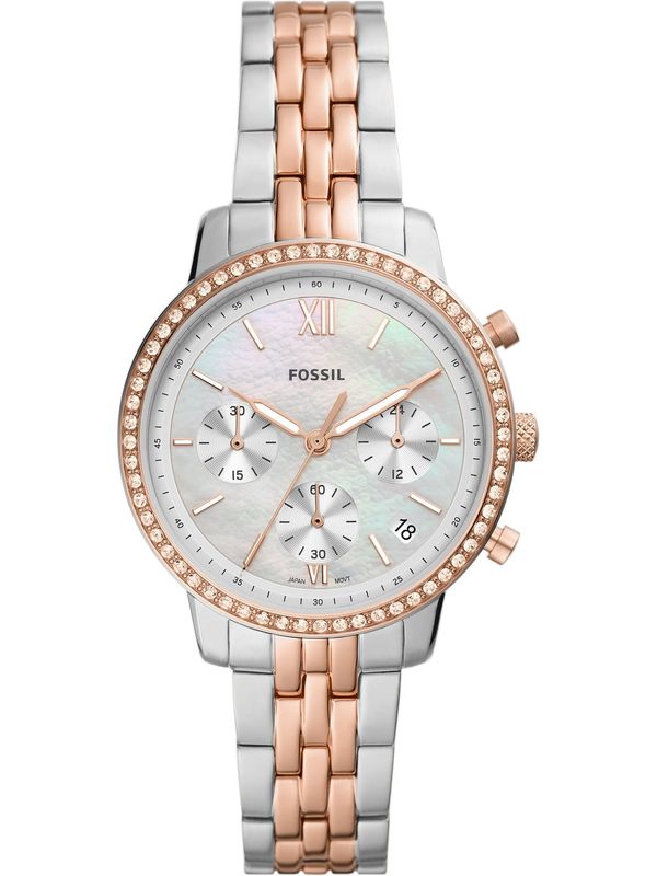 FOSSIL FOSSIL Analogni sat  zlatna / srebro / biserno bijela