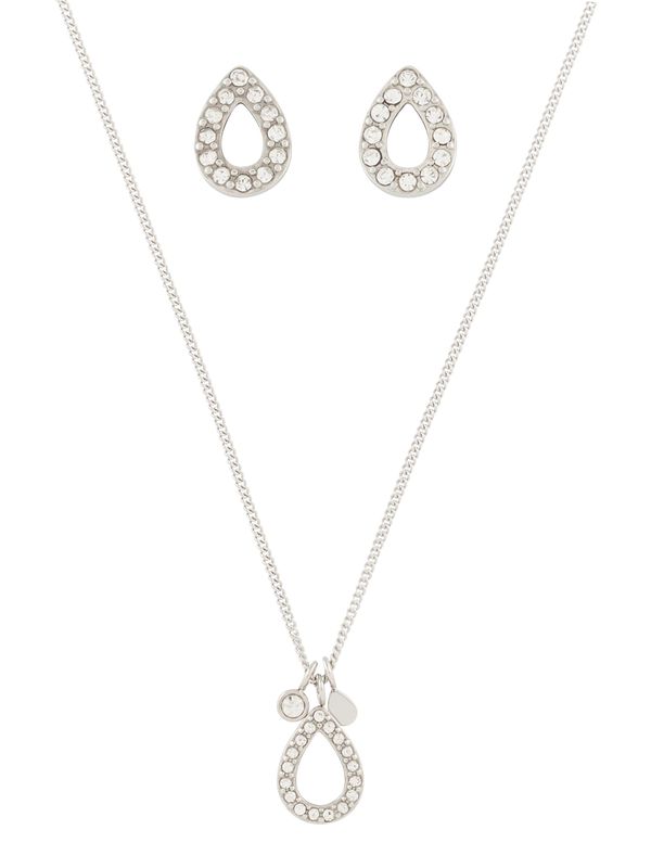 FOSSIL FOSSIL Komplet nakita  srebro / prozirna / biserno bijela