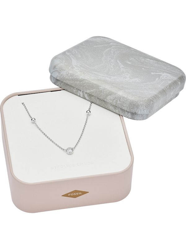 FOSSIL FOSSIL Lančić  srebro / prozirna