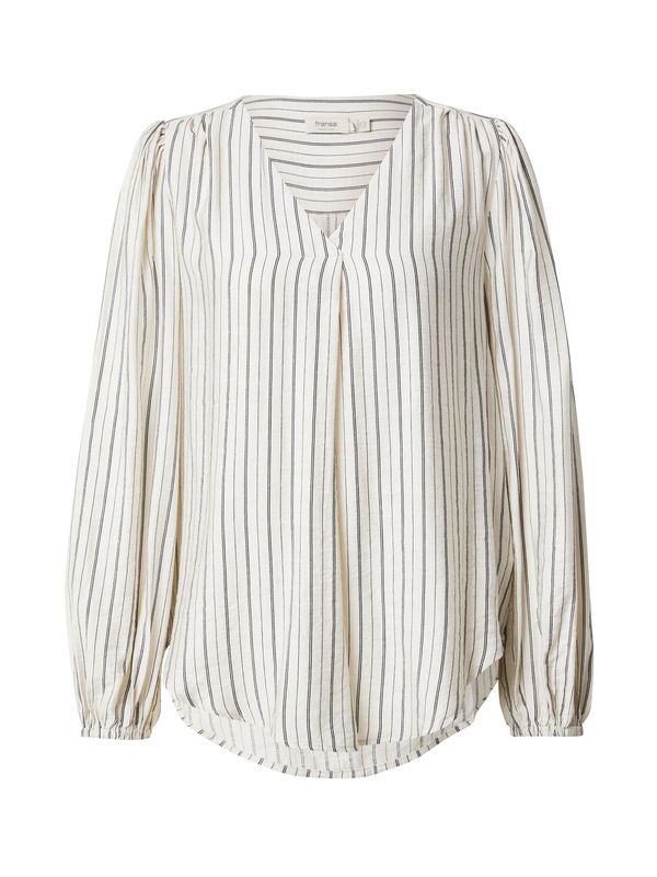 Fransa Fransa Bluza 'ARIANA'  svijetlosiva / crna