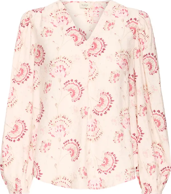 Fransa Fransa Bluza 'FRKALIA'  ecru/prljavo bijela / svijetlozelena / roza / hrđavo crvena