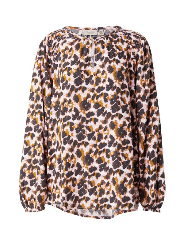 Fransa Fransa Bluza 'JIO'  svijetlobež / mornarsko plava / senf