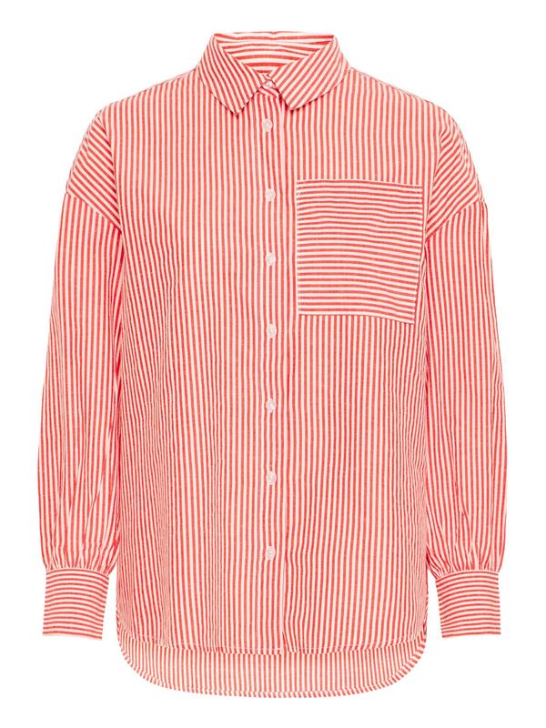 Fransa Fransa Bluza 'Poppa'  narančasto crvena / bijela