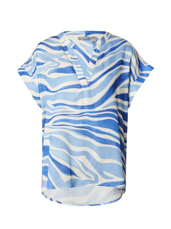 Fransa Fransa Bluza 'ZENA'  kraljevsko plava / golublje plava / vuneno bijela