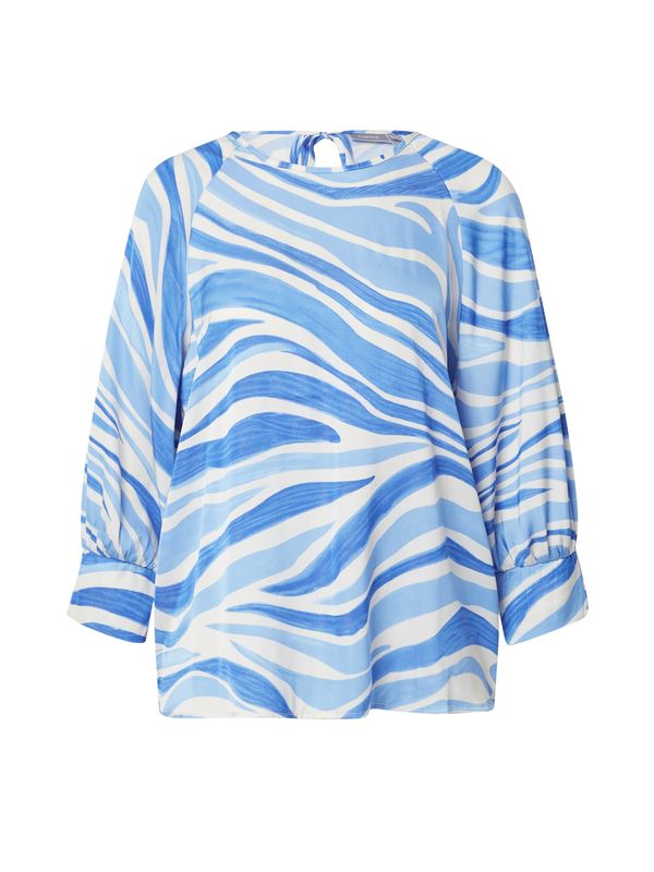 Fransa Fransa Bluza 'ZENA'  kraljevsko plava / nebesko plava / bijela