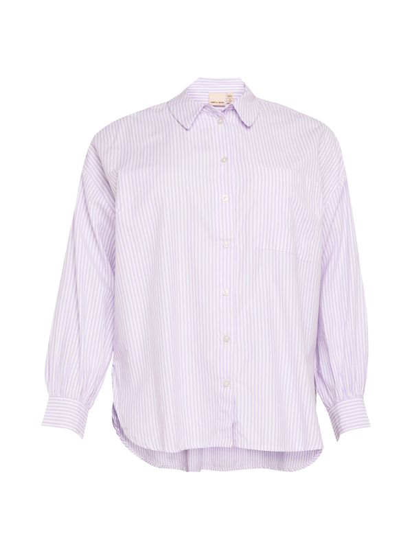 Fransa Curve Fransa Curve Bluza 'POPPA'  svijetloljubičasta / bijela