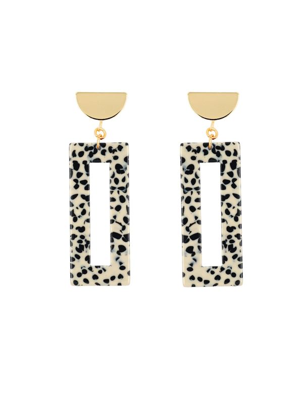 Fräulein Wunder Fräulein Wunder Naušnice 'Akane'  bež / zlatna / crna