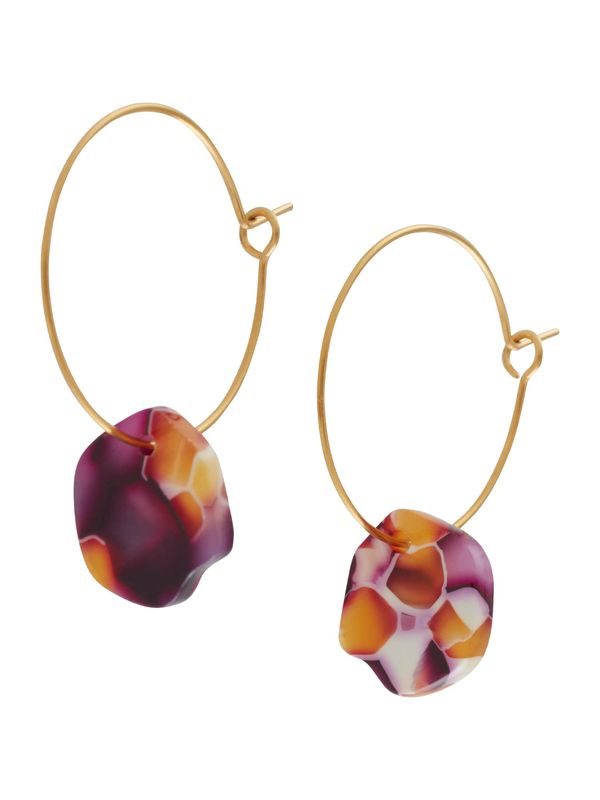 Fräulein Wunder Fräulein Wunder Naušnice 'Alice'  zlatna / patlidžan / narančasta / bijela