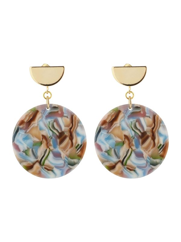 Fräulein Wunder Fräulein Wunder Naušnice 'Amal 2'  svijetloplava / svijetlosmeđa / zlatna