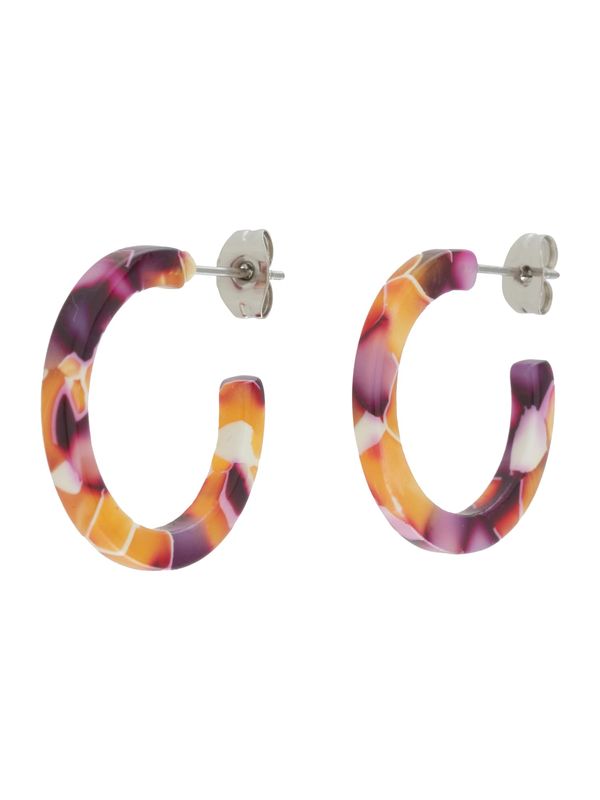 Fräulein Wunder Fräulein Wunder Naušnice 'Anni'  patlidžan / narančasta / bijela